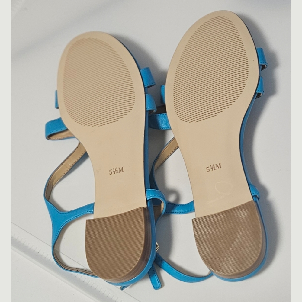 Keri Strap Sandals, Nappa Leather, Blue, 5.5M, New✔️ - Picture 4 of 8